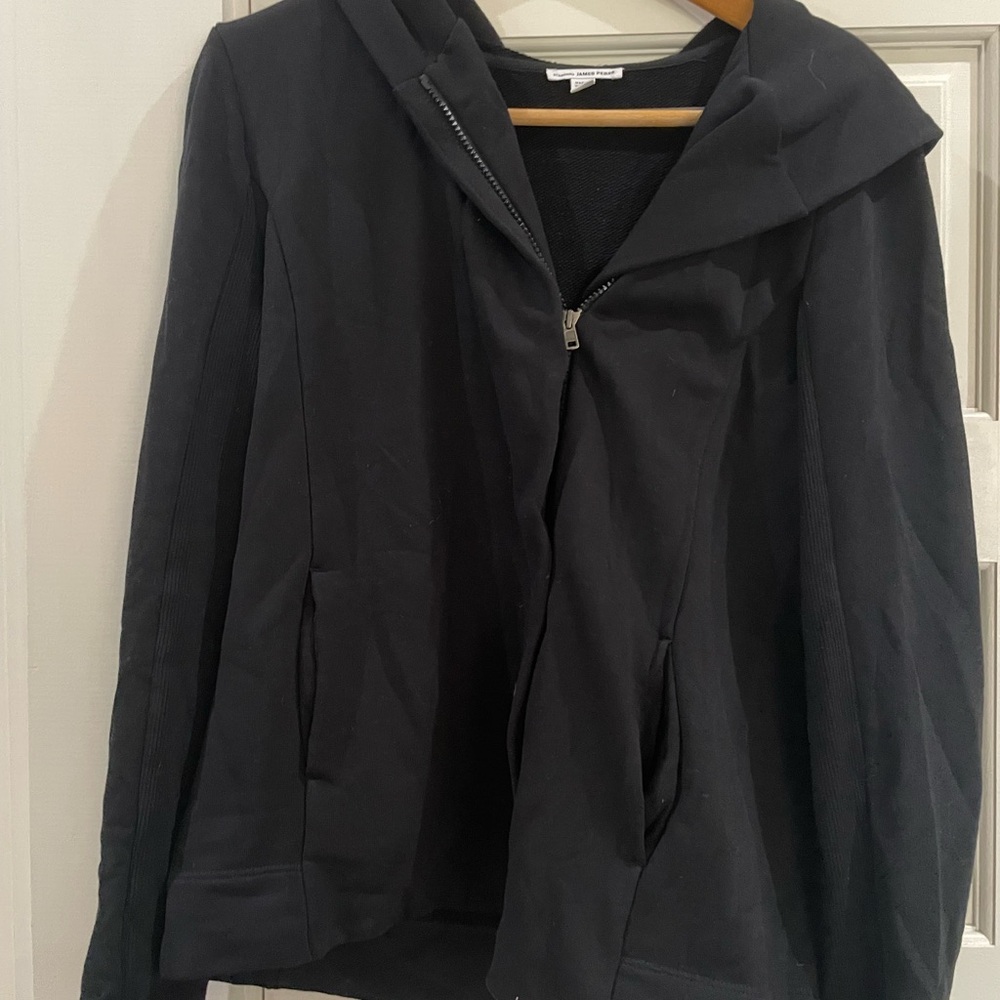 James Perse Black Hoodie Sweatshirt